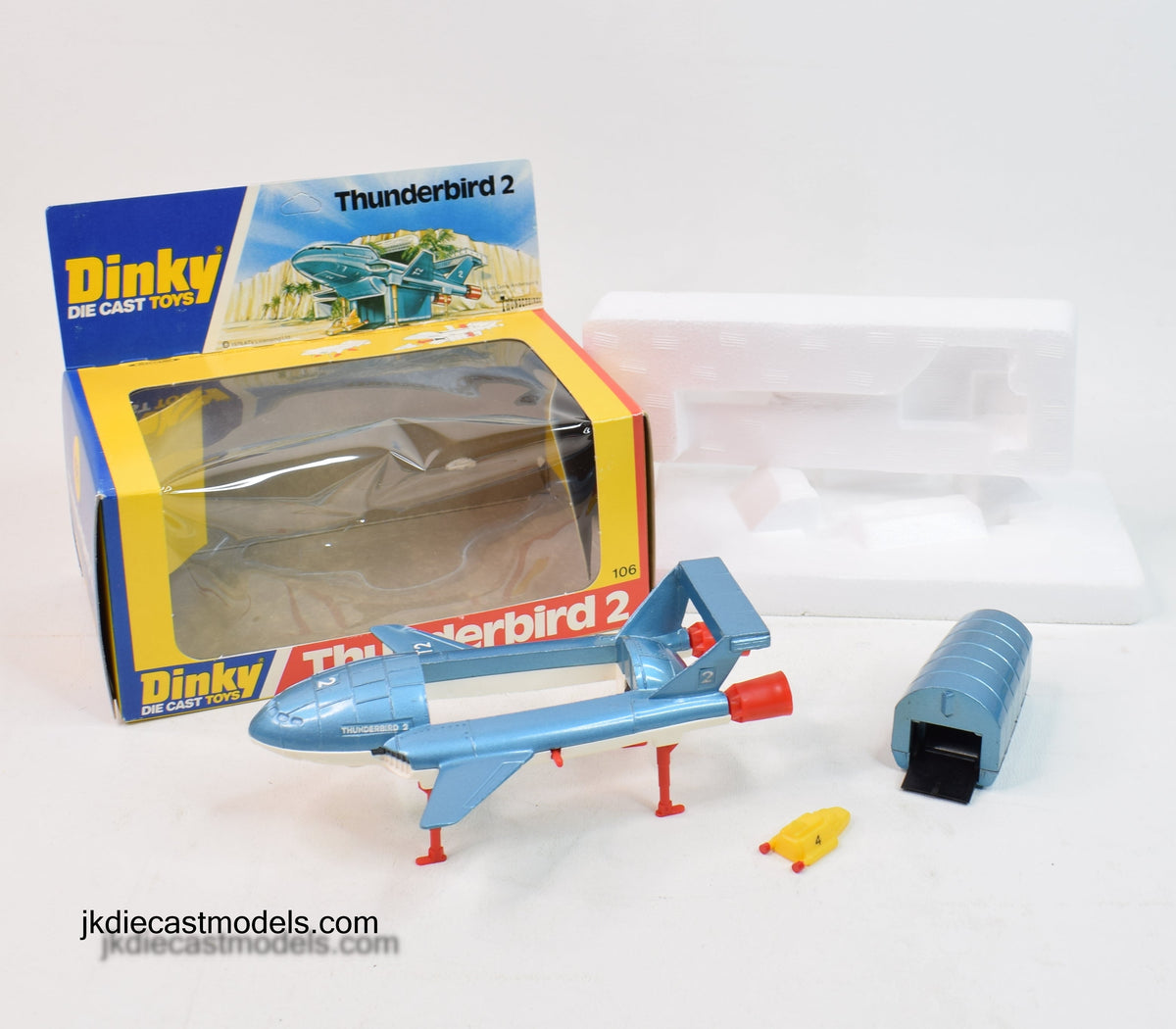 Dinky toy 106 Thunderbird 2 + 4 Virtually Mint/Boxed
