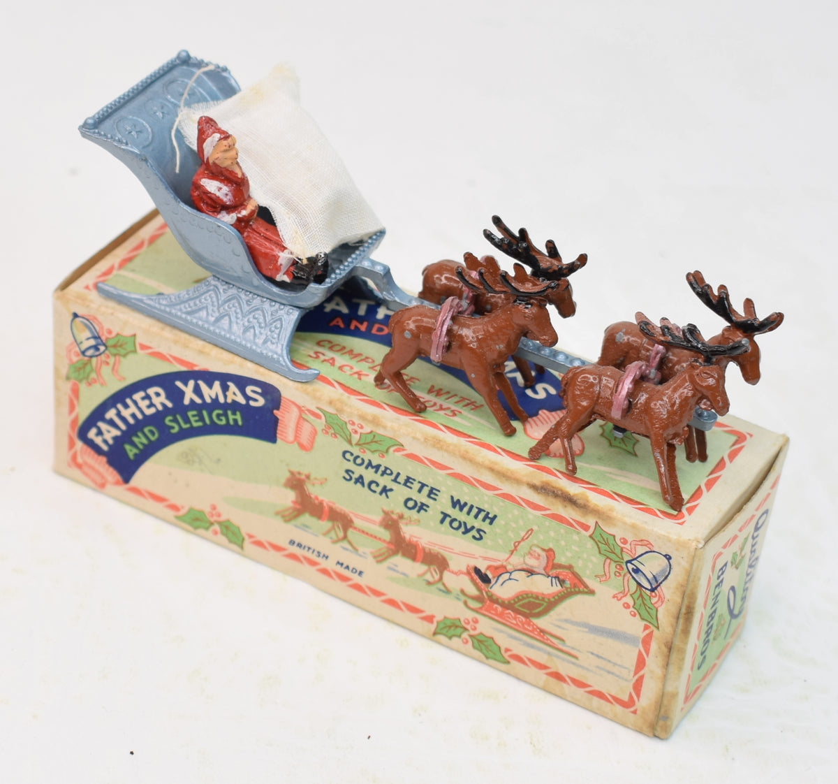 Benbros Father Christmas & Sleigh (Blue Sleigh) Virtually Mint/Boxed The 'Heritage' Collection