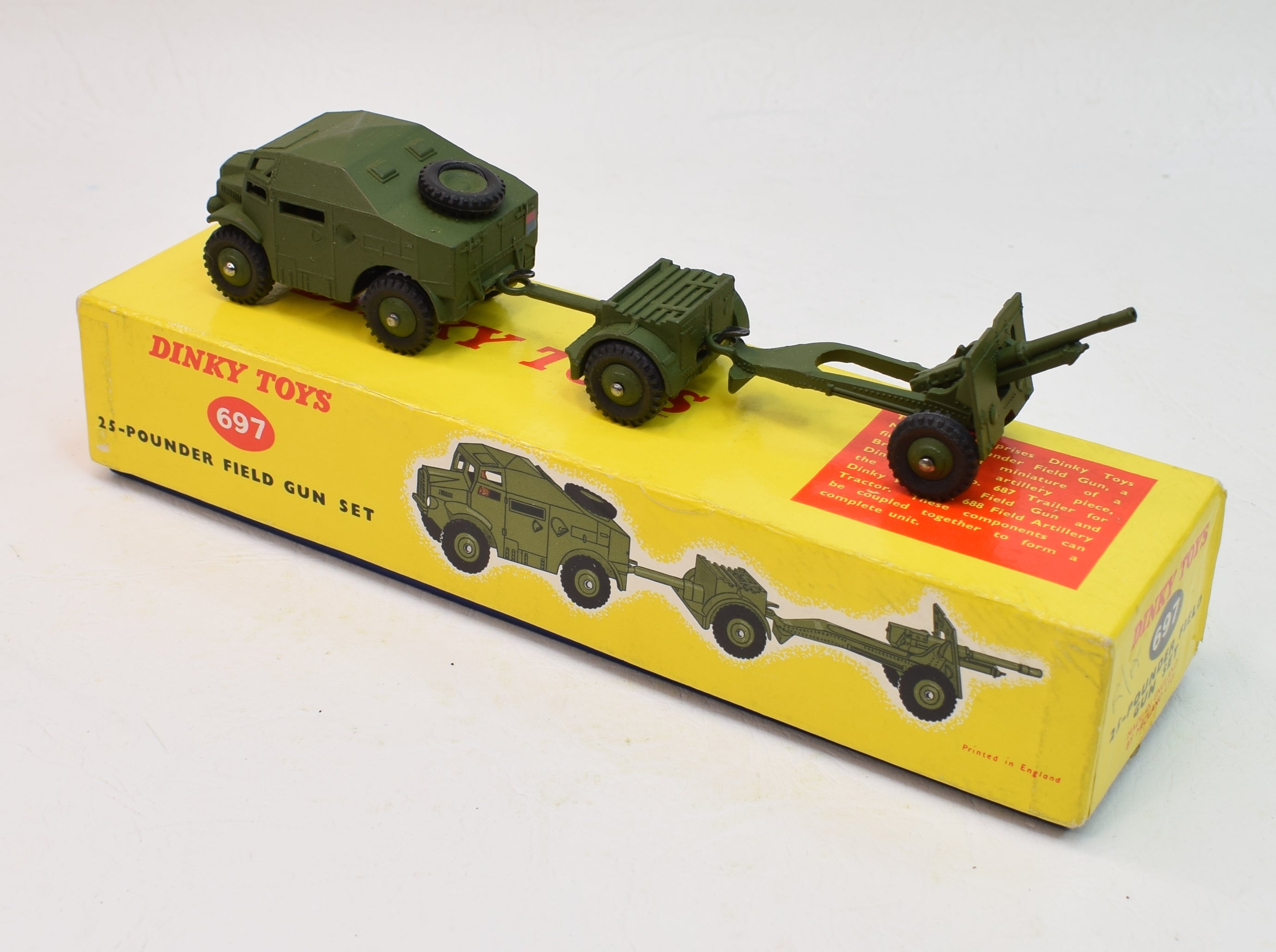 DINKY TOYS 697 25 POUNDER FIELD GUN SET 中古 1 鉄道模型