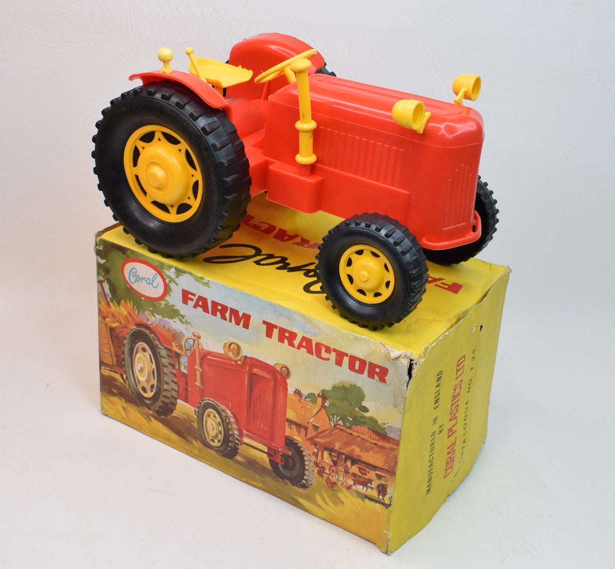 Coral toys Farm Tractor in Plastic Virtually Mint/Boxed