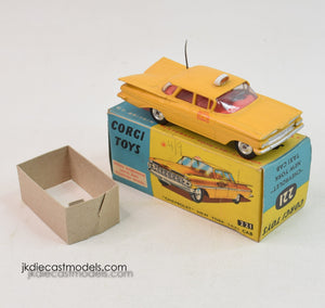 Corgi toys 221 'Chevrolet' New York Taxi Virtually Mint/Boxed (Matte finish)