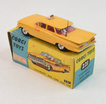 Corgi toys 221 'Chevrolet' New York Taxi Virtually Mint/Boxed (Matte finish)