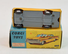 Corgi toys 221 'Chevrolet' New York Taxi Virtually Mint/Boxed (Matte finish)