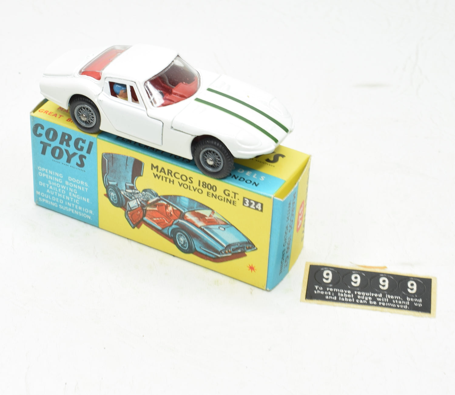 Corgi toys 324 Marcos 1800 Virtually Mint/Boxed 'Wickham' Collection