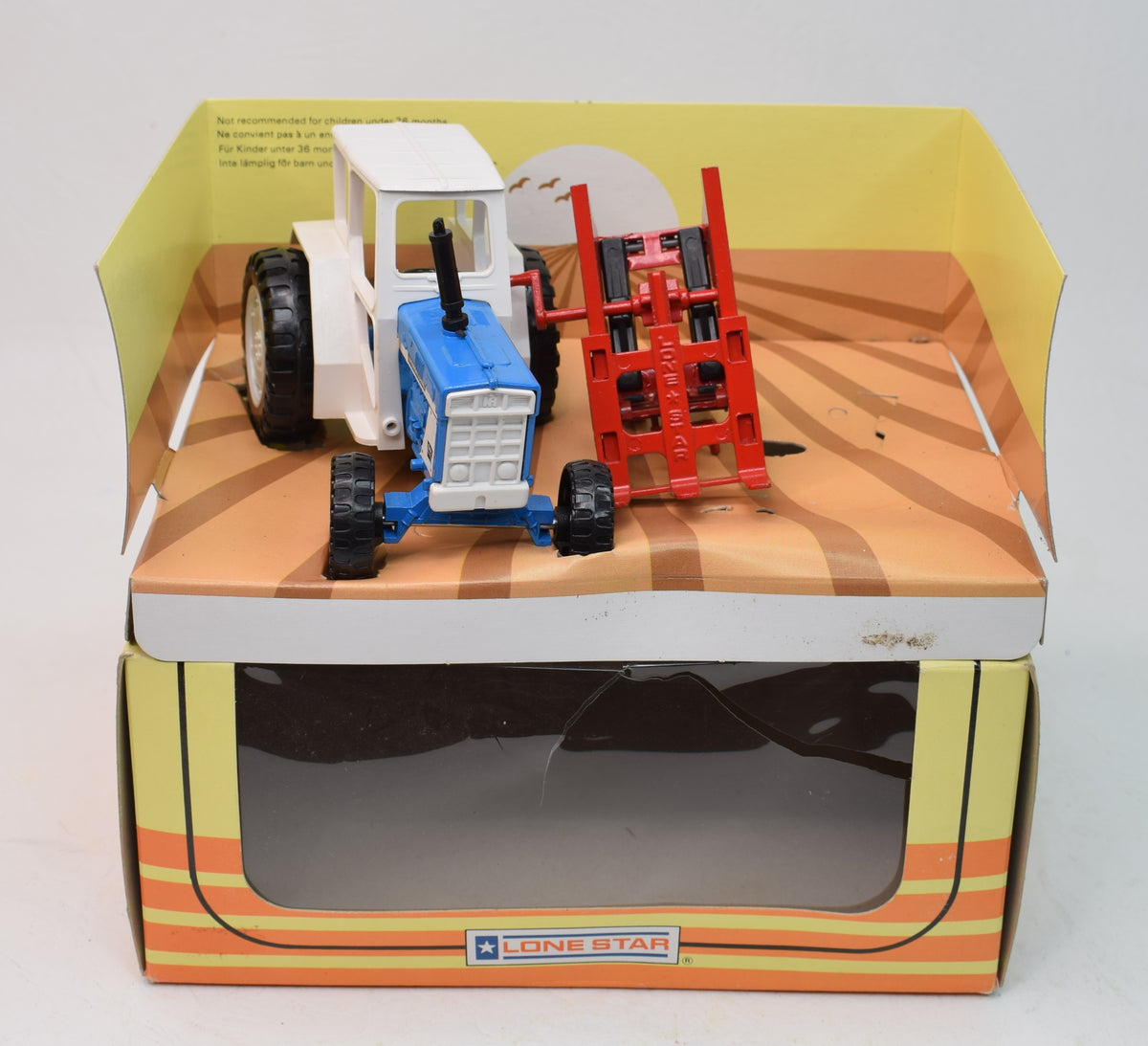 Lone Star 1704 Tractor & Forked Bale lift Very Near Mint/Boxed