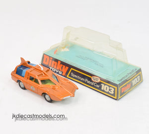 Dinky toys 103 Spectrum Patrol Car Virtually Mint/Nice Bubble (Yellow interior)