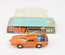 Dinky toys 103 Spectrum Patrol Car Virtually Mint/Nice Bubble (Yellow interior)