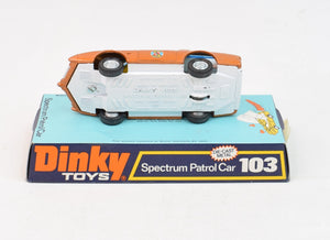 Dinky toys 103 Spectrum Patrol Car Virtually Mint/Nice Bubble (Yellow interior)