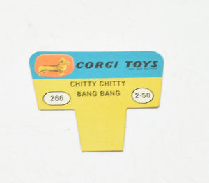 Corgi toys 266 Chitty Chitty Ban Bang 'T' price tab 'Finley' Collection