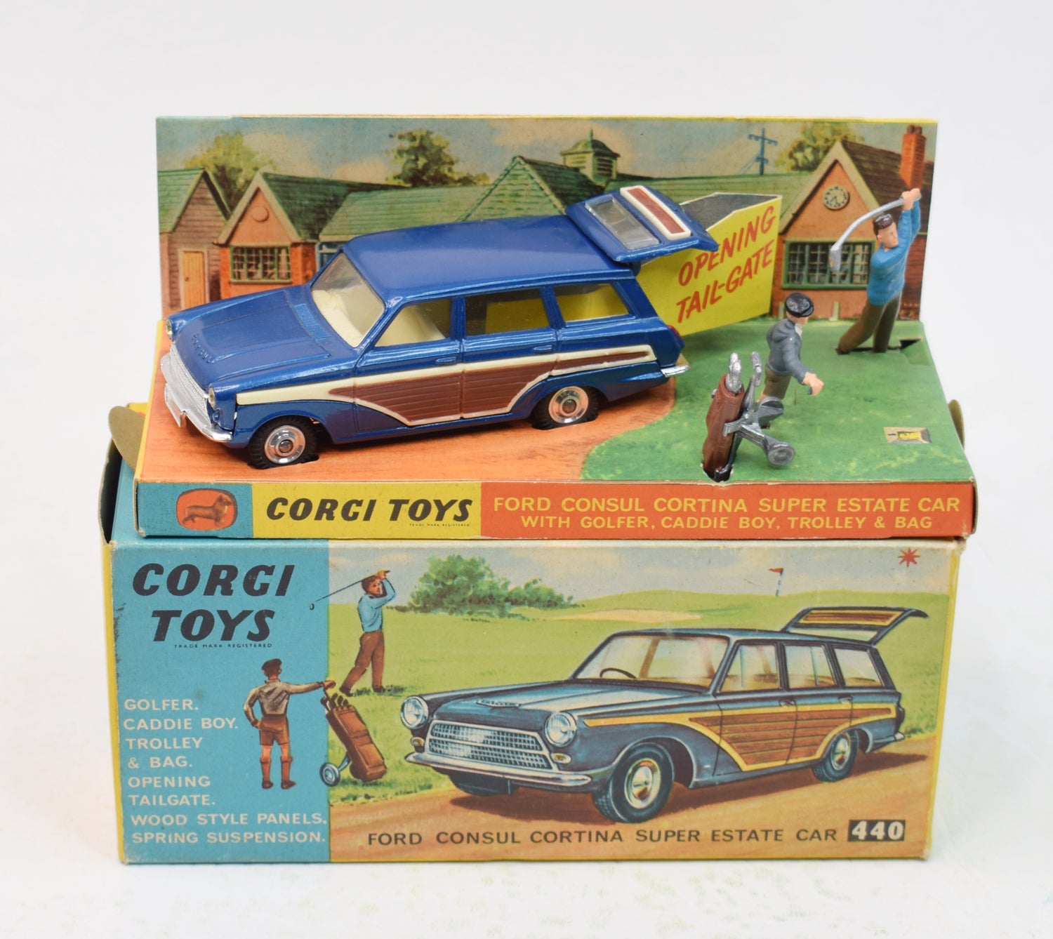 Corgi Toys 440 Consul Golf set Very Near Mint/Boxed 'Beech House' Collection