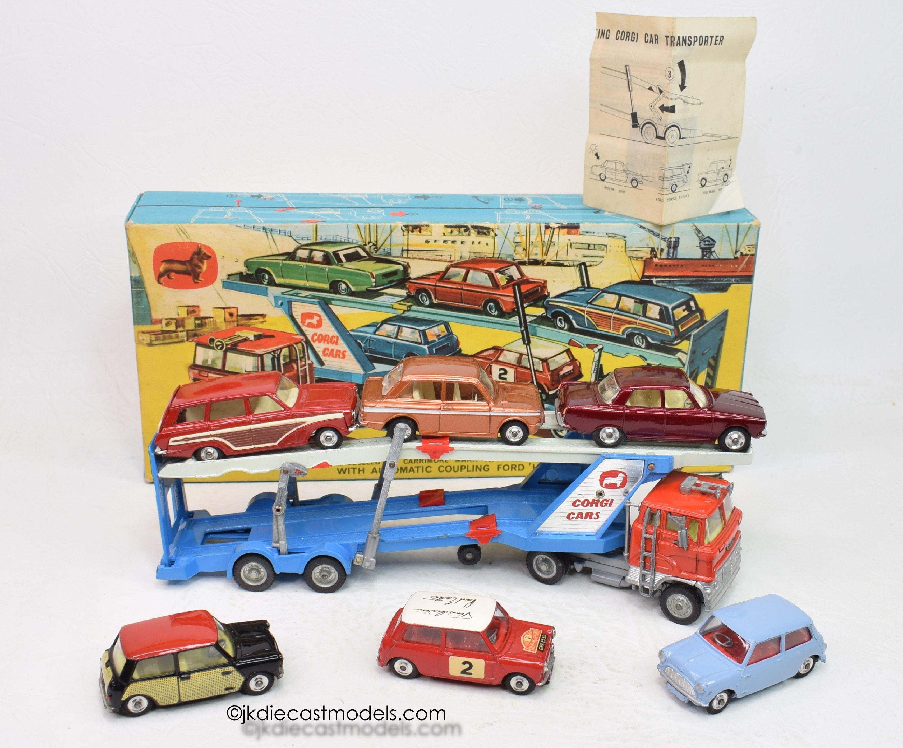 Corgi Toys RARE Gift Set No:41 FORD TRANSPORTER & 6x Cars Diecast VINTAGE  Boxed