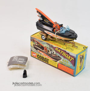 Corgi toys 107 Batboat 1st issue (Rare 1976 issue) Mint/Nice box The 'Harrier' Collection