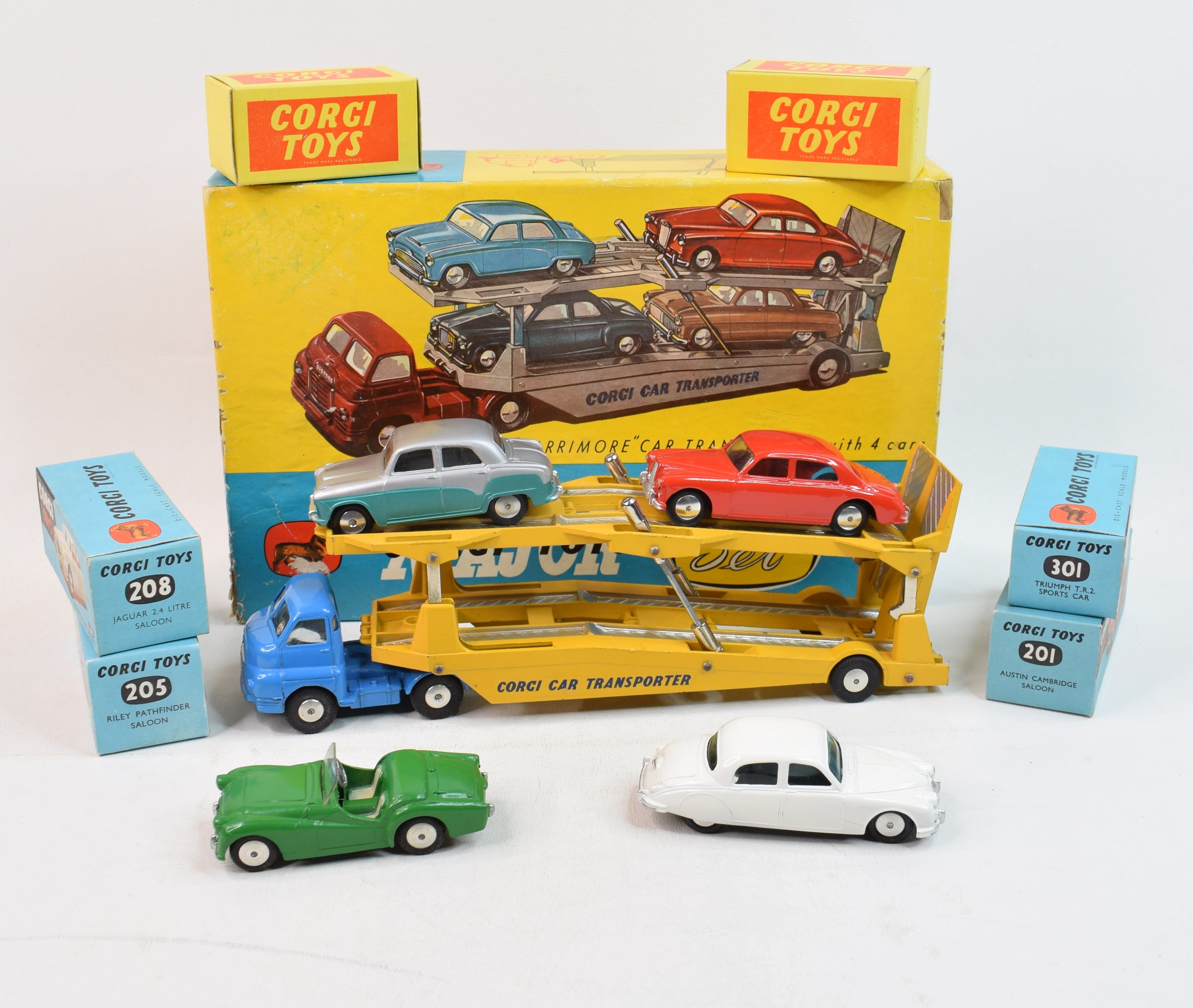 Corgi Toys Gift set 1 Carrimore Transporter with four cars Virtually M – JK  DIE-CAST MODELS