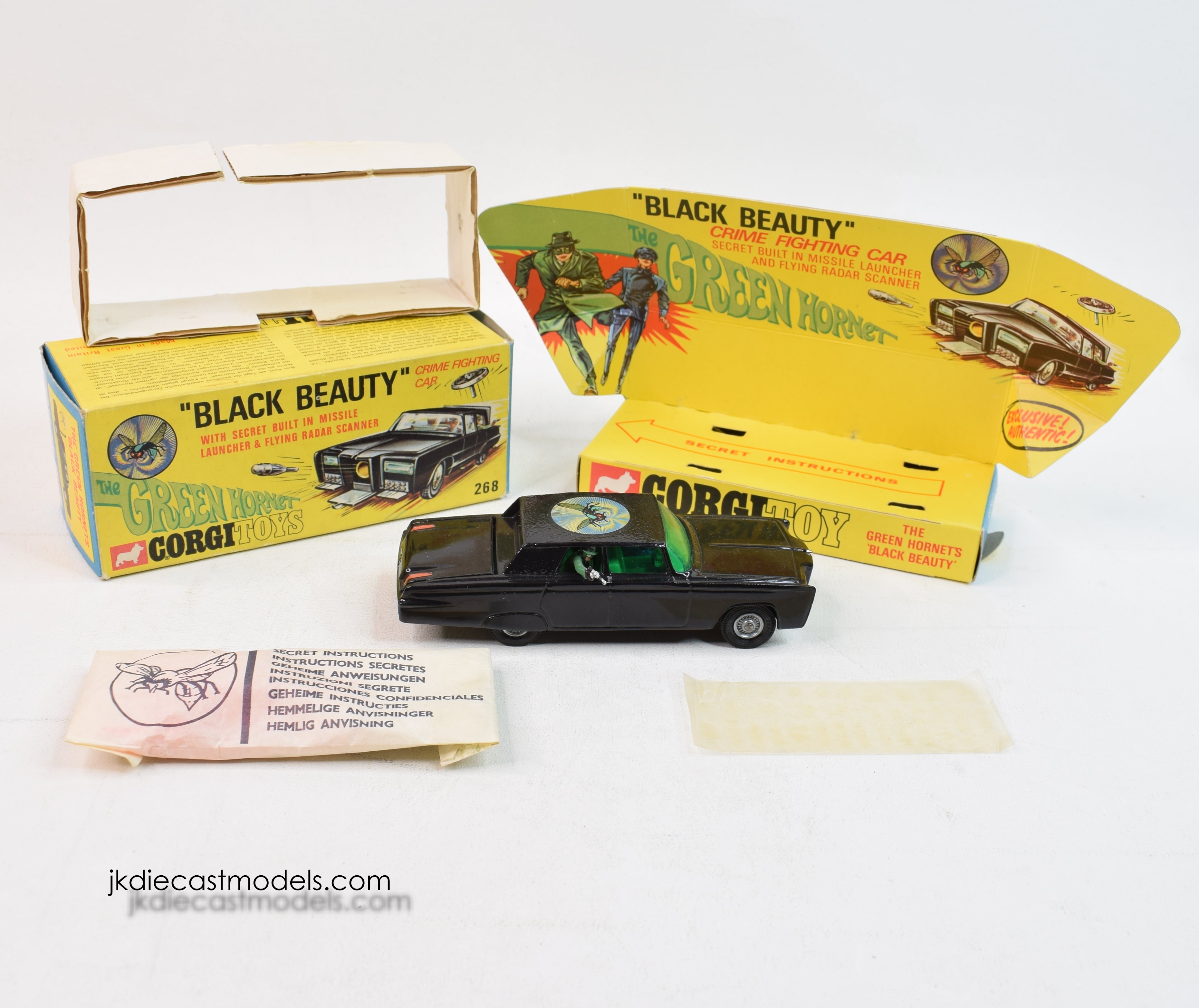 Corgi toy 268 Green Hornet Virtually Mint/Boxed (Cast hubs) - The