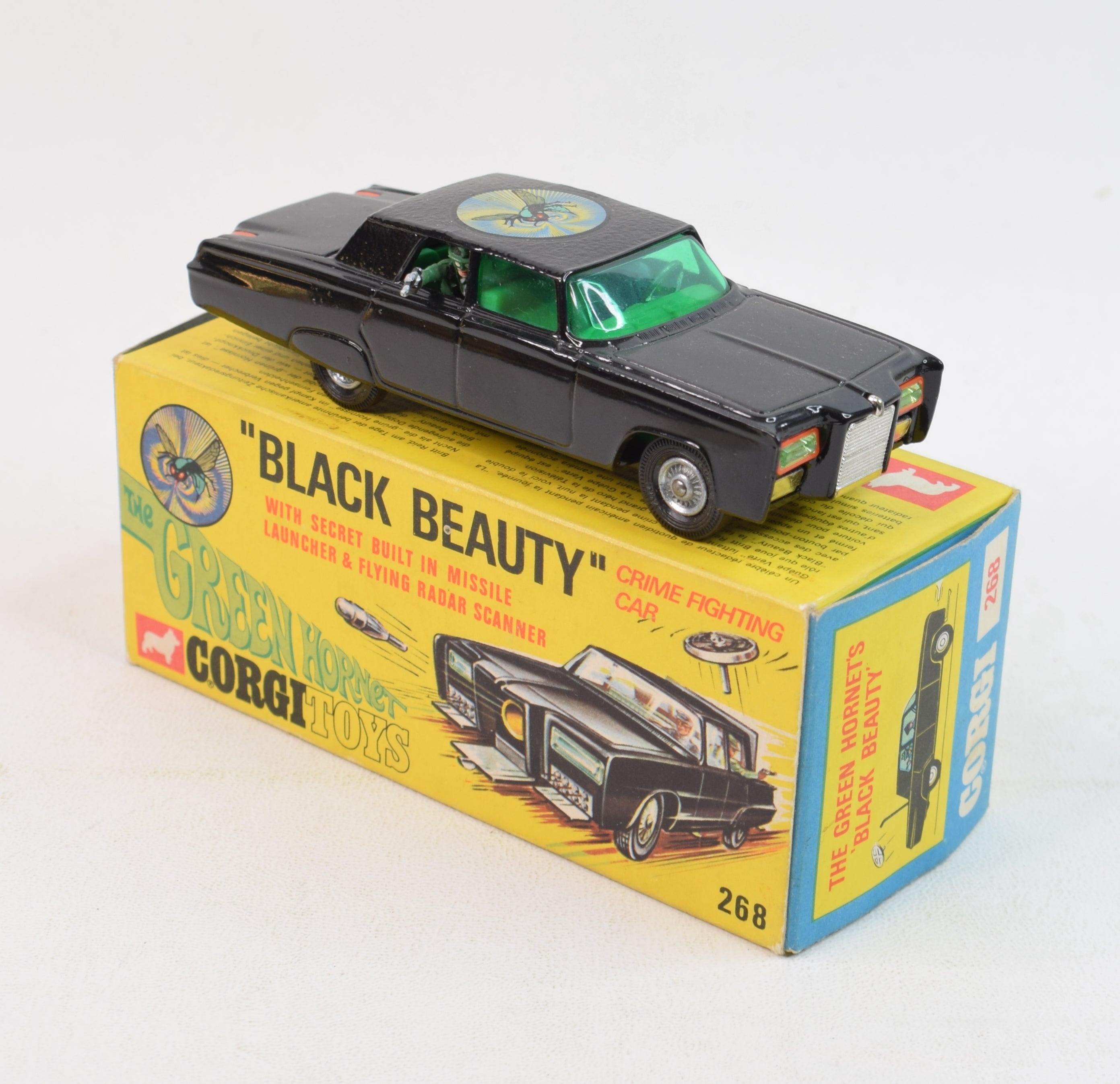 Corgi toy 268 Green Hornet Virtually Mint/Boxed (Cast hubs