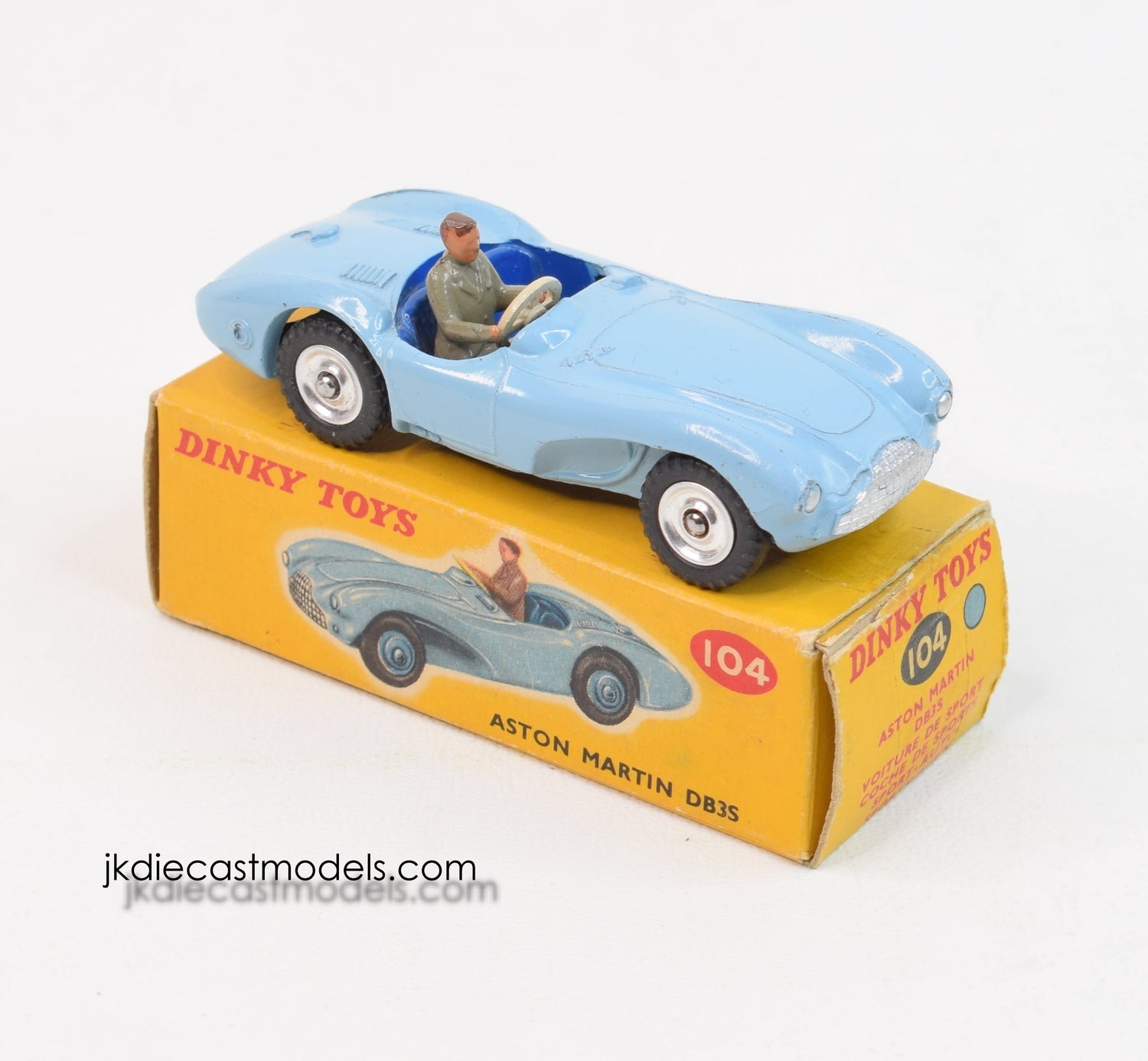 Dinky Toys 104 Aston DB3S Virtually Mint/Boxed The 'Sileby' Collection (Spun hubs)