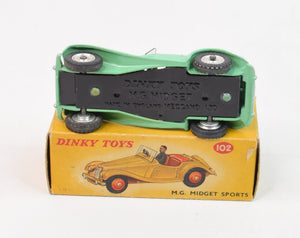 Dinky Toys 102 M.G Midget Sports Virtually Mint/Boxed (Spun hubs) 'Sileby' Collection