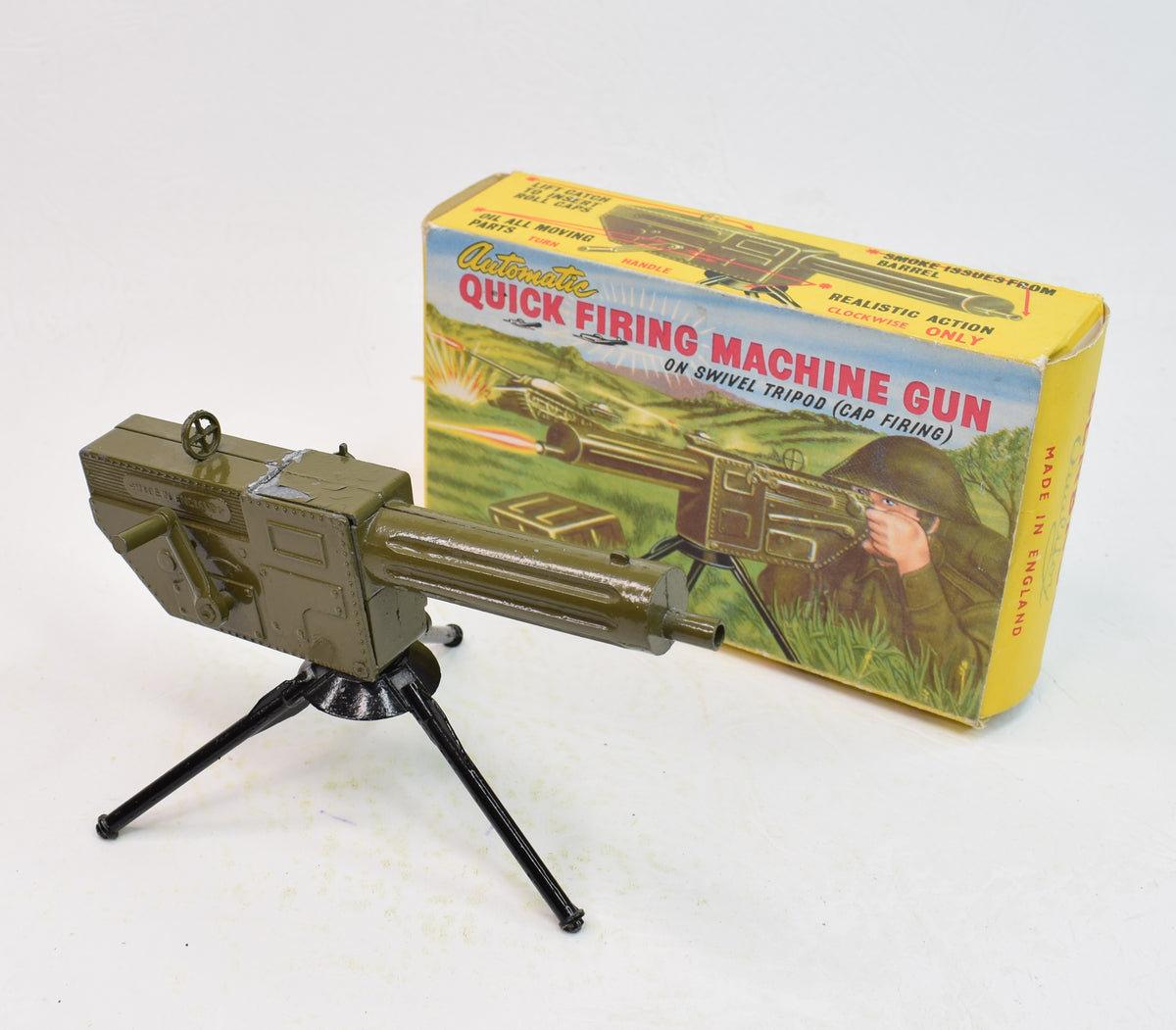 Benbros Qualitoy Quick firing machine gun Very Near Mint/Boxed The 'Heritage' Collection