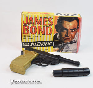 Lonestar James Bond Cap gun with silencer (Sean Connery Image)