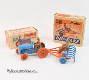 Moko Lesney Tractor & Hay rake Virtually Mint/Boxed 'Hard Rock' Collection