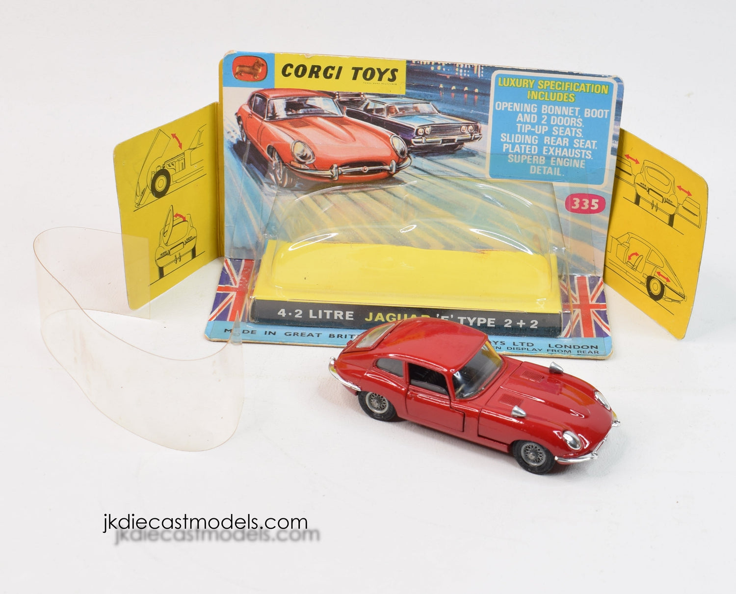 Corgi toys 335 4.2 E type Virtually Mint/Boxed