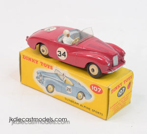 Dinky toys 107 Sunbeam Alpine Sports Virtually Mint/Nice box