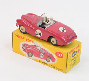 Dinky toys 107 Sunbeam Alpine Sports Virtually Mint/Nice box