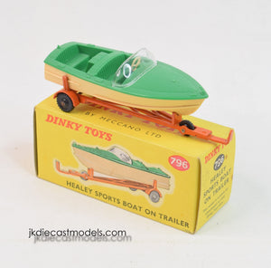 Dinky toy 796 Healey Sports Boat Mint/Lovely box