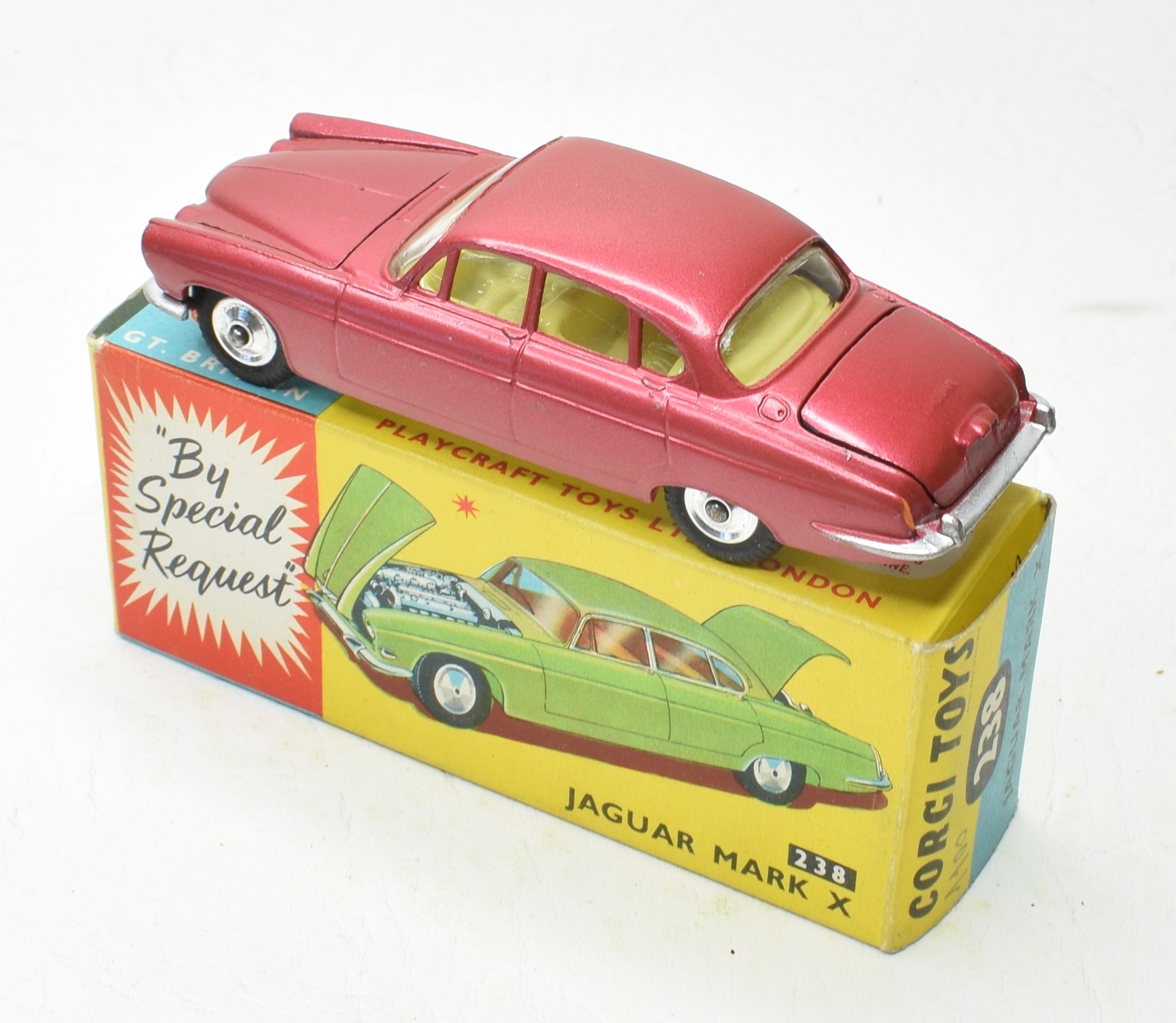 Corgi Toys n° 238 - Jaguar Mark X Saloon - Capot et Coffre Ouvrants - Vintage - Collection Corgi Toys n° 238 - Jaguar Mark X Saloon - Capot et Coffre Ouvrants - Vintage - Collection