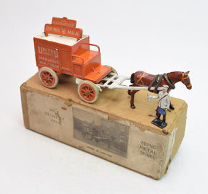Charben's Horse drawn Milk delivery float with milkman (1938) Very Near Mint/Boxed 'Hartley' Collection
