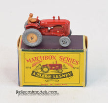 Matchbox Lesney 4 Tractor RW/A box script style Virtually Mint/Boxed