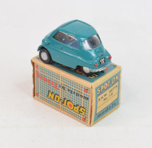 Spot-on 118 BMW Isetta Very Near Mint/Boxed (Pacific green).