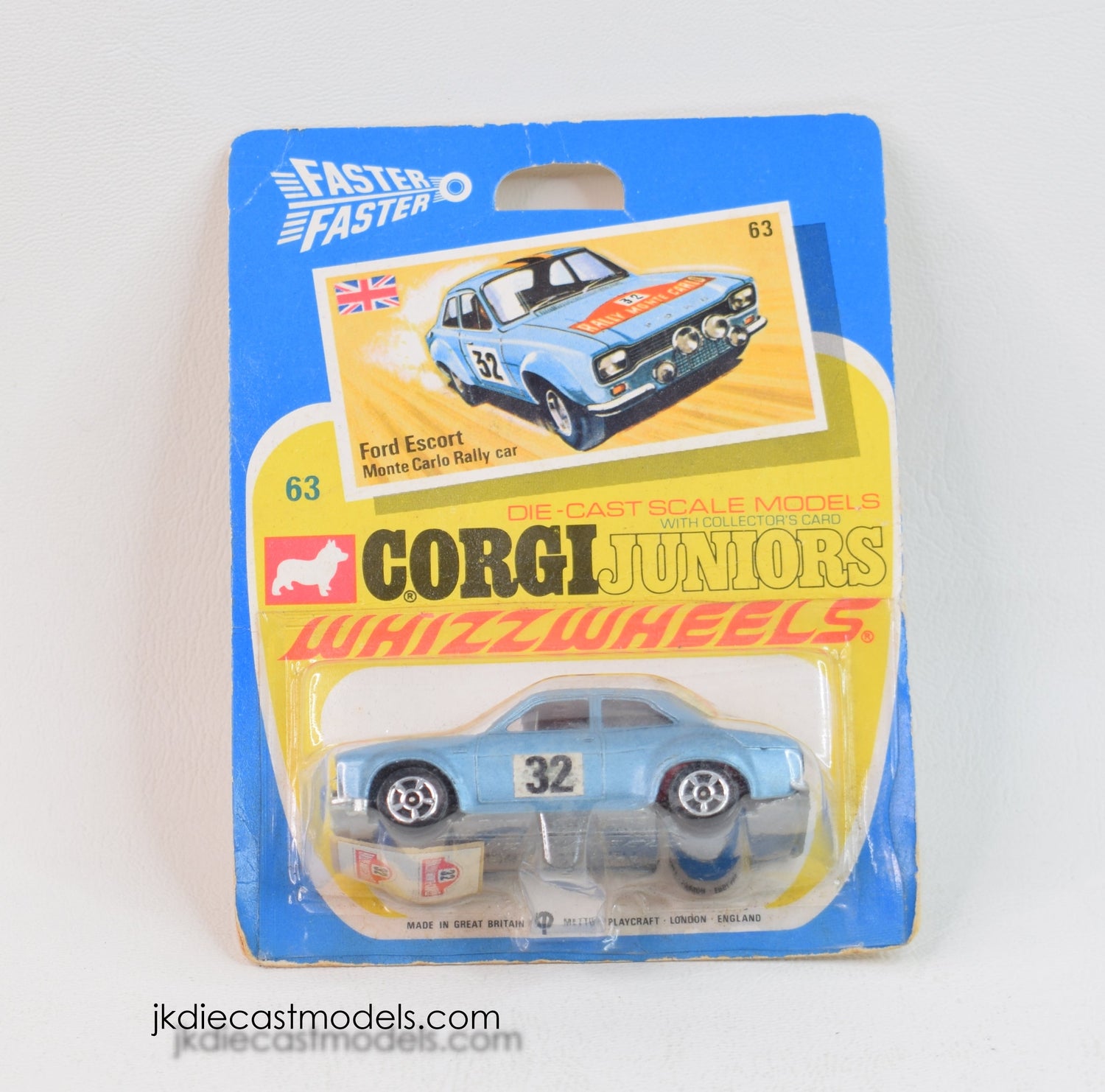 Corgi Juniors 63 - Ford Escort Monte Carlo Rally car - Mint/Nice