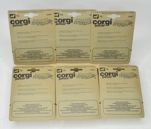 Corgi Junior 75 trade sleeve of 6 Spidercopters Mint/Blistered 'Finley' Collection
