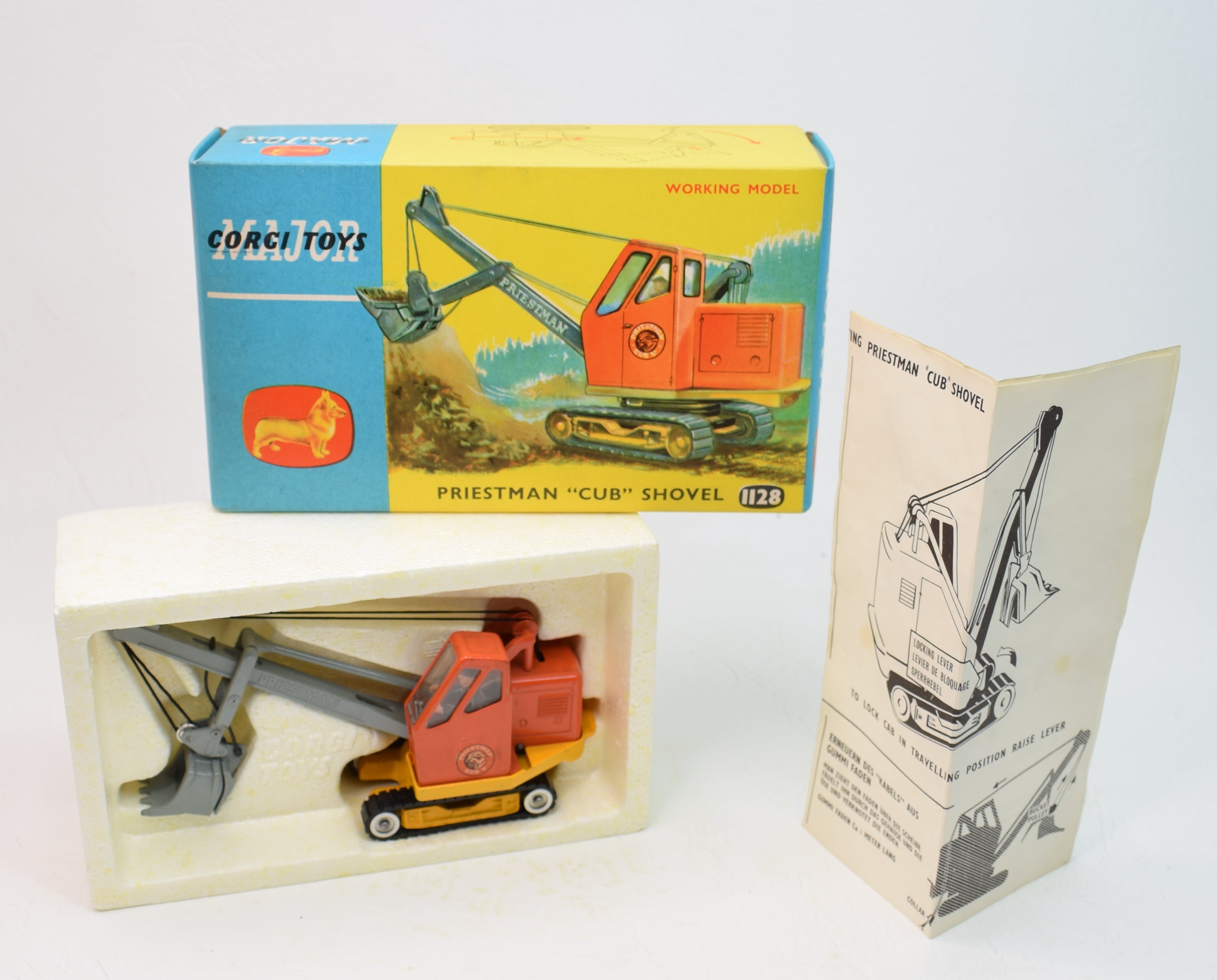 Corgi Major Toys 1128 - Pelle d'excavatrice Priestman Corgi Major Toys 1128 - Pelle d'excavatrice Priestman