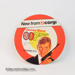 Corgi James Bond 'F.Y.E.O' shop display card