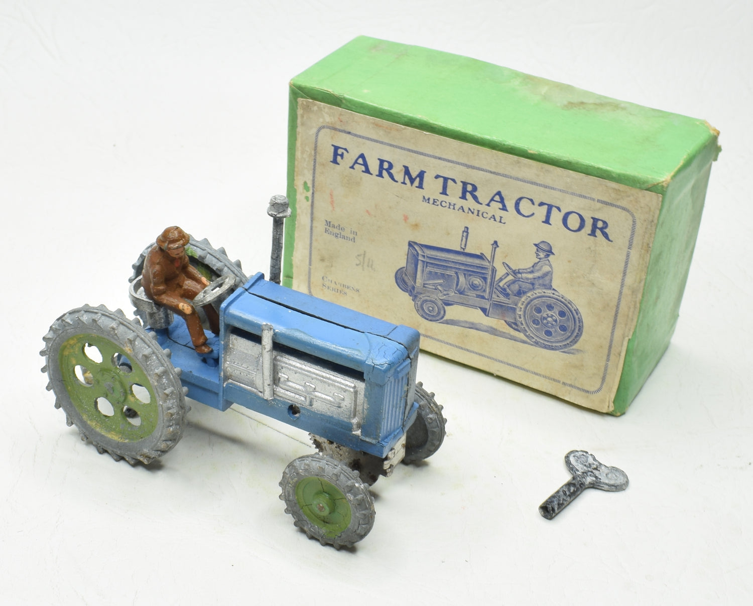 Charben's Mechanical Farm Tractor Near Mint/Boxed (Incredibly rare blue version March 1951)