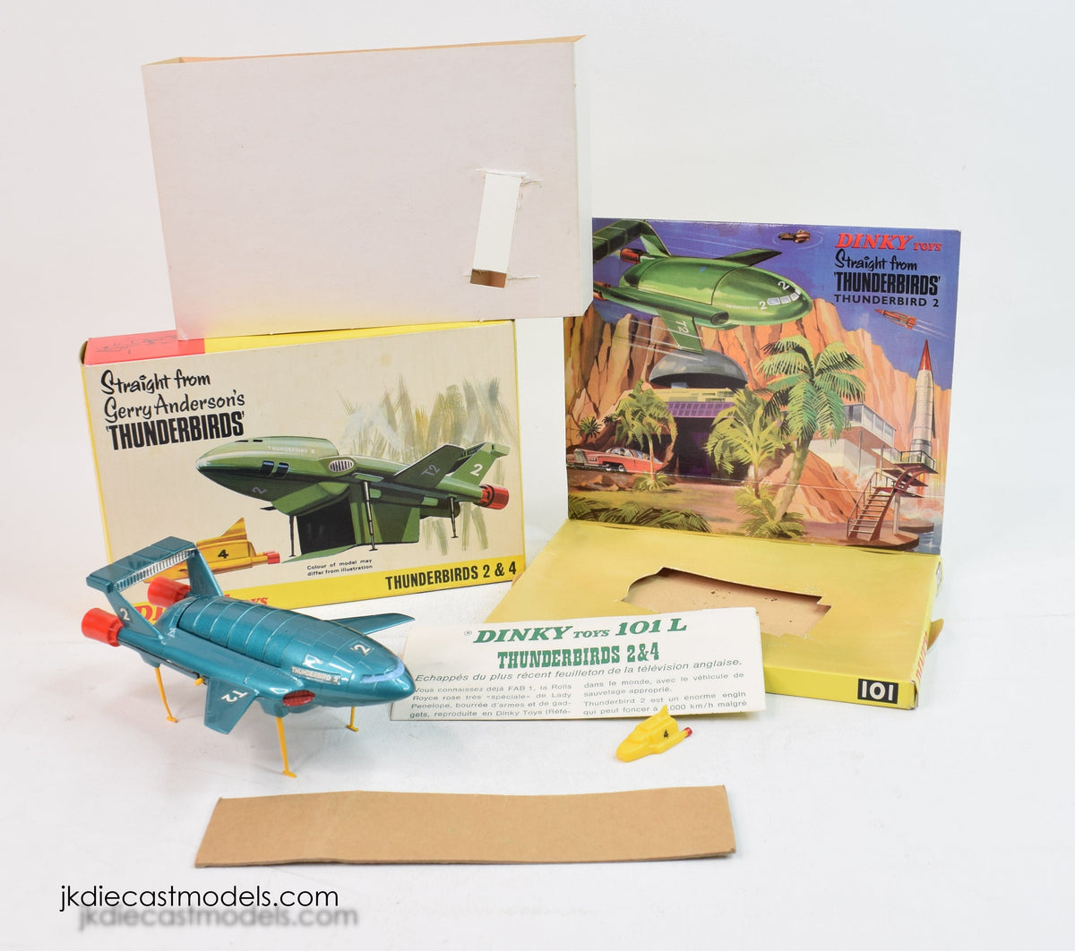Dinky toy 101 Thunderbird 2 + 4 Very Near Mint/Boxed (French export)