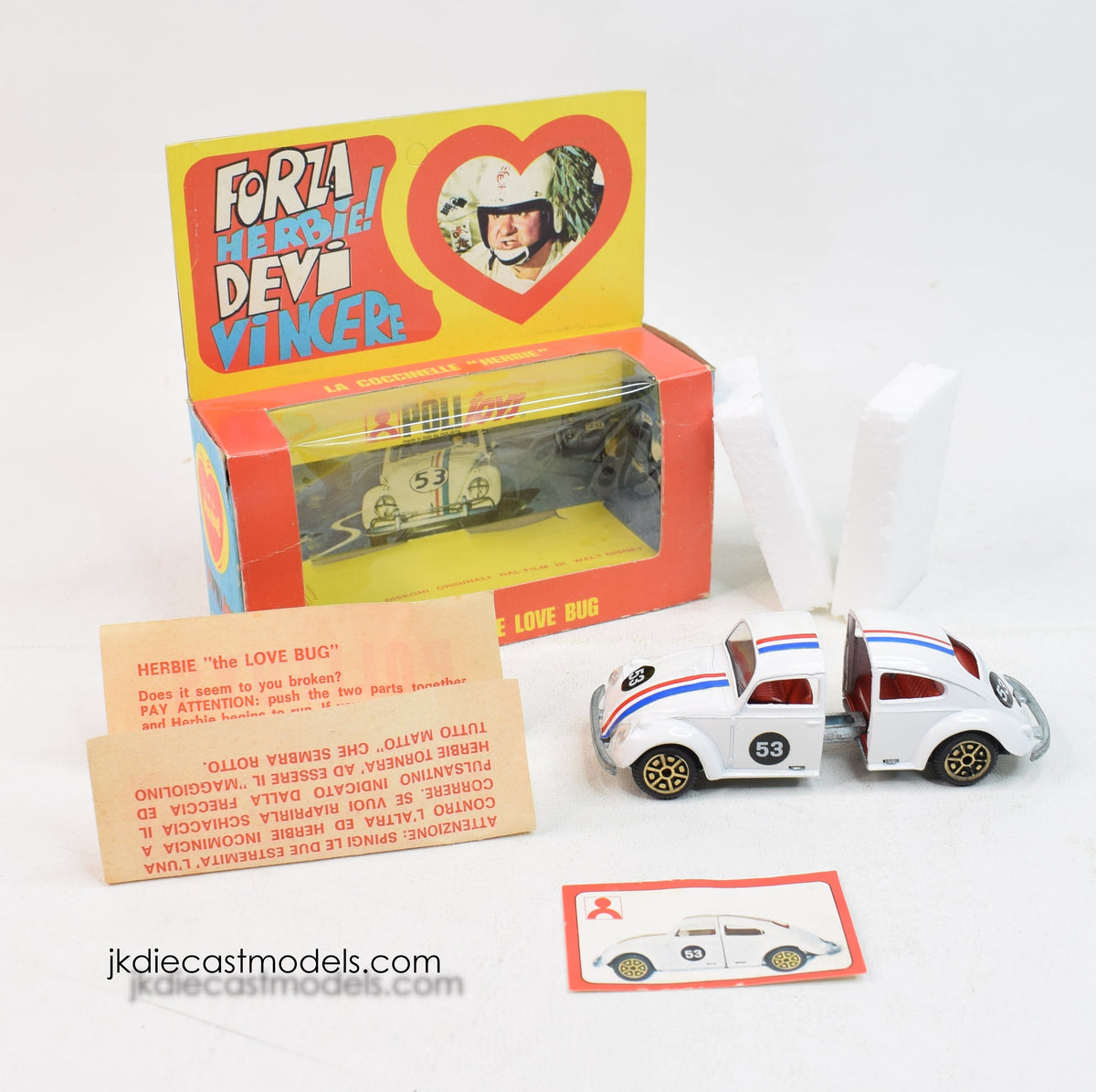 Politoys art W2 - Walt Disney - 'Herbie' VW Virtually Mint/Nice box