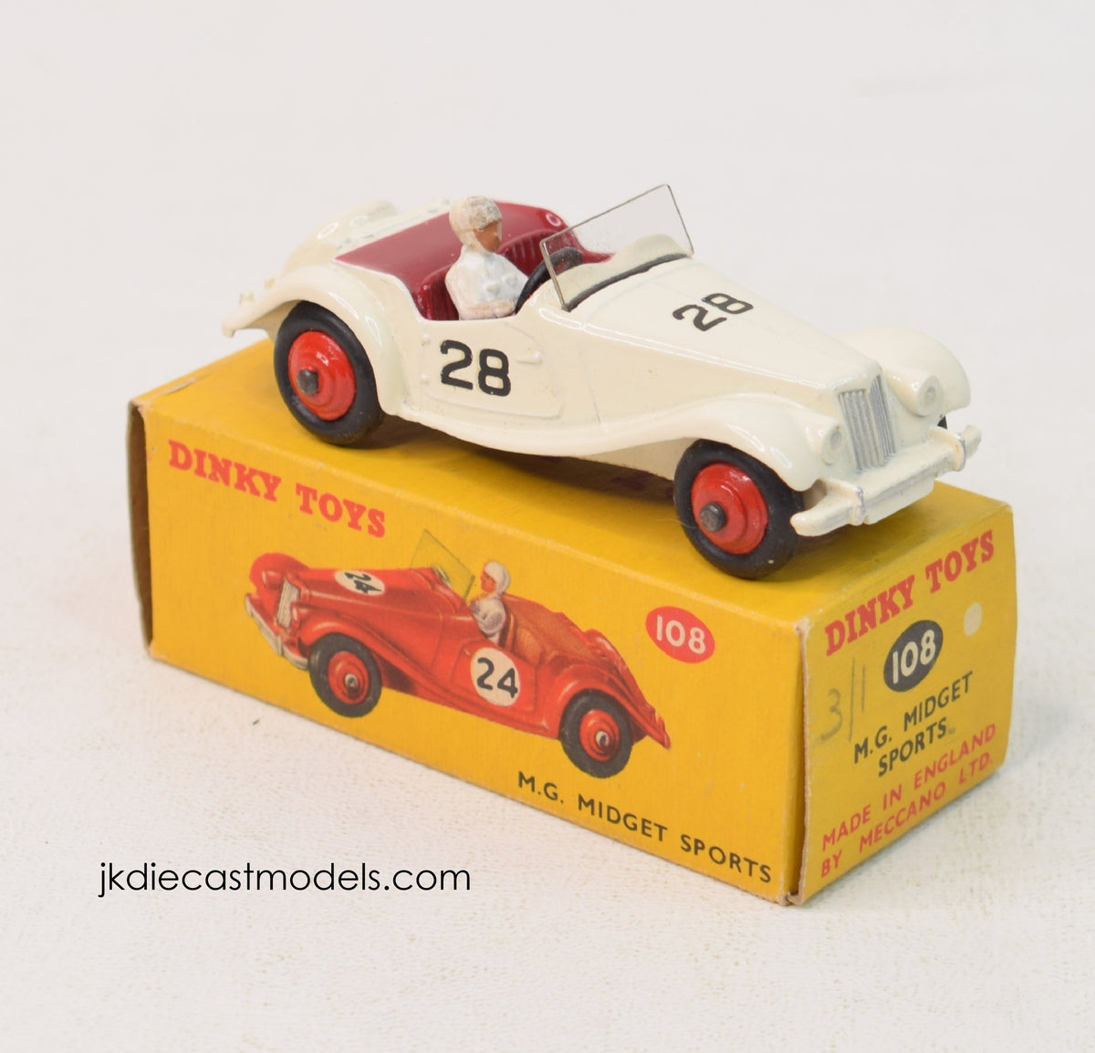 Dinky toys 108 M.G Midget Sports Virtually Mint/Boxed