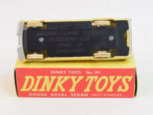 Dinky Toys 191 Dodge Royal Sedan Virtually Mint/Nice box