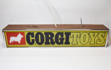 Corgi toys illuminating display sign Point of Sale