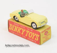 Dinky toys 105 Triumph Tr2 Virtually Mint/Boxed (Spun hubs)
