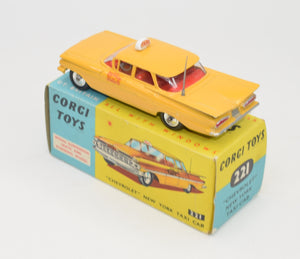 Corgi toys 221 'Chevrolet' New York Taxi Virtually Mint/Boxed