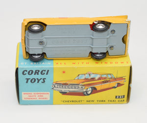 Corgi toys 221 'Chevrolet' New York Taxi Virtually Mint/Boxed