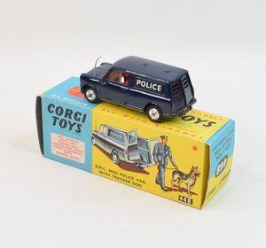 Corgi toys 448 B.M.C Mini Police Van with Tracker Virtually Mint/Boxed (Shaped hubs)