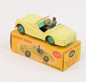 Dinky toys 105 Triumph Tr2 Very Near Mint/Boxed 'Dinky sports car' Collection