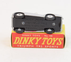 Dinky toys 105 Triumph Tr2 Virtually Mint/Boxed 'Hugglescote' Collection