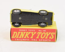 Dinky toys 105 Triumph Tr2 Virtually Mint/Boxed 'Hugglescote' Collection