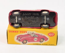 Dinky toys 107 Sunbeam Alpine Sports Virtually Mint/Boxed 'Dinky sports car' Collection